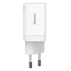 Сетевое зарядное устройство Baseus Super Si Pro Quick Charger Type-C+USB 30W white (CCSUPP-E02)