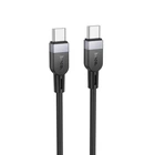 Кабель HOCO X109 Energy silicone charging data cable Type-C to Type-C 60W 3A 2m Black