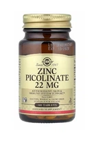 Цинк піколінат 22 мг Solgar picolinate цинку для зміцнення імунітету в сезон застуд та вірусів солгар zinc піколінату від прищів та акне вітаміни проти випадіння волосся та для росту волосся та нігтів 100 таблеток