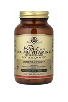 Буферизованный витамин C 500 мг Solgar Ester-C эстер аскорбат кальция некислый vitamin c солгар добавка с биофлавоноидами бады для повышения иммунитета и от простуды средство при гастрите витамины для синтеза коллагена и молодости кожи 100 капсул