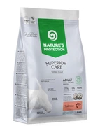 Сухой беззерновой корм Nature's Protection Superior Care White для собак малых пород с белой шерстью с лососем