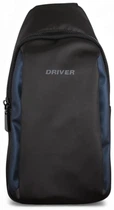 Чоловіча барсетка чорна водовідштовхувальна сумка через плече driver bag DE ESSE 51108