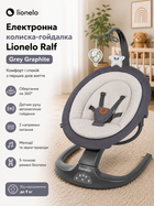 Электронная колыбель-качель 2-в-1 Lionelo Ralf Grey Graphite с функцией шезлонга, автокачанием, таймером и пультом ДУ