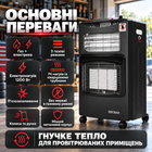 Обігрівач газовий балон Kraft&Dele 4200 Вт газові обігрівачі портативний газовий обігрівач кварцові трубки редуктор і шланг у комплекті колеса