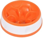 Миска-квітка для собак AnimAll 0273 кругла для повільного годування PS8005 300 мл Помаранчева/біла (6914068020273)