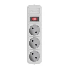 Мережевий фільтр живлення Maxxter SPM3-G-6G сірий 1.8 м кабель, 3 розетки (SPM3-G-6G)