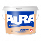 Фарба структурна Aura Dekor Struktur Біла 2,5 л - акрилатна для фасадів та інтер'єрів, колерується