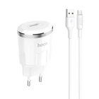 Сетевое зарядное устройство Hoco C37A USB 2.4A Micro-USB белое