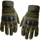 Тактичні рукавички полнопалые Oakley L темно-зелені - зображення 8