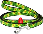 Повідець для собак нейлоновий Collar WAUDOG Nylon, малюнок "Авокадо", XS, Ш 10 мм, Дов 122 см (5245)