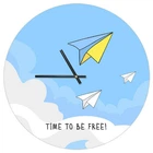 Часы настенные круглые Time to be free! 36 см