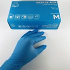 Перчатки медицинские нитриловые смотровые VitLux голубые (уп 100шт 50пар) размер L (10581) - изображение 1