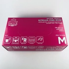 Перчатки медицинские нитриловые смотровые VitLux розовые (уп 100шт 50пар) размер XL (10586) - изображение 1