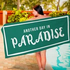 Рушник великий Another day in paradise 150х70 см пляжний з принтом