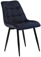 Стілець для кухні та вітальні Vetro Mebel N-46 Чорнильно-синій (N-46-ink-blue-velvet/ black)
