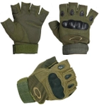 Тактические беспалые перчатки Oakley темно-зеленые - изображение 3