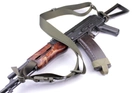 Ремінь збройовий Wotan Tactical триточковий Єгер Оливковий - зображення 4