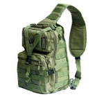 Рюкзак сумка тактична військова штурмова Oxford 600D на одне плече 20 л Green - зображення 1