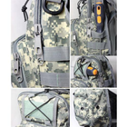 Рюкзак, сумка походная на одно плечо MHZ N02247 Pixel Green - изображение 3