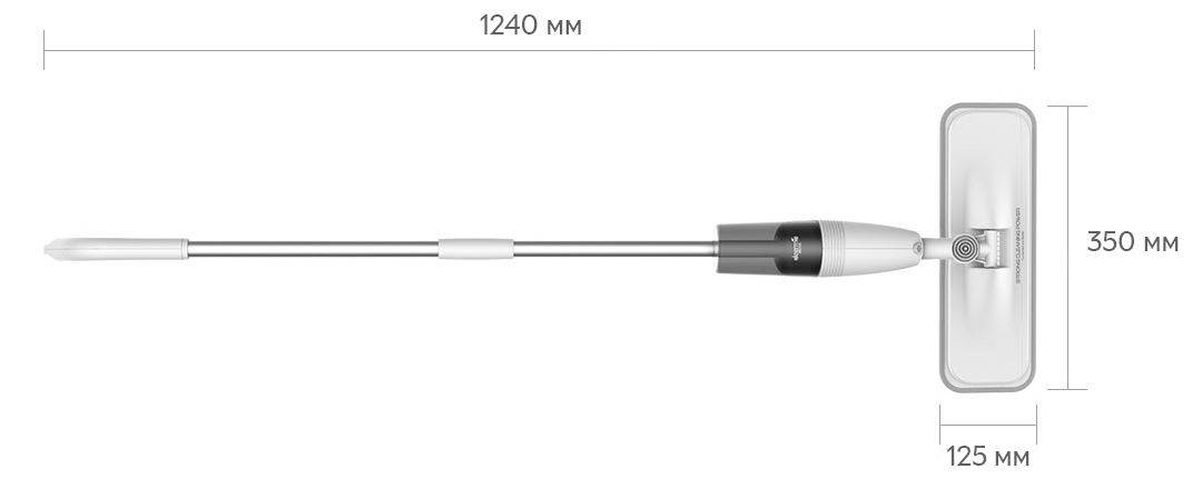 Швабра с распылителем Xiaomi Deerma Spray Mop TB800 White Микрофибра металл Универсальное