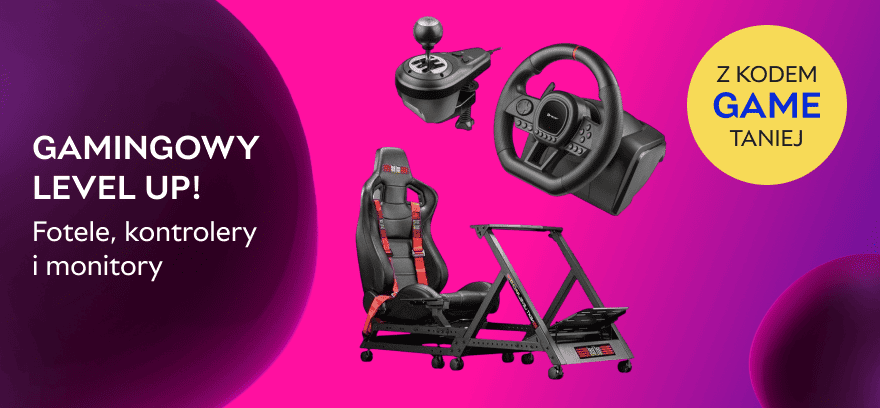 🎮 Gamingowy Level Up – fotele, kontrolery i monitory jeszcze taniej z kodem GAME!