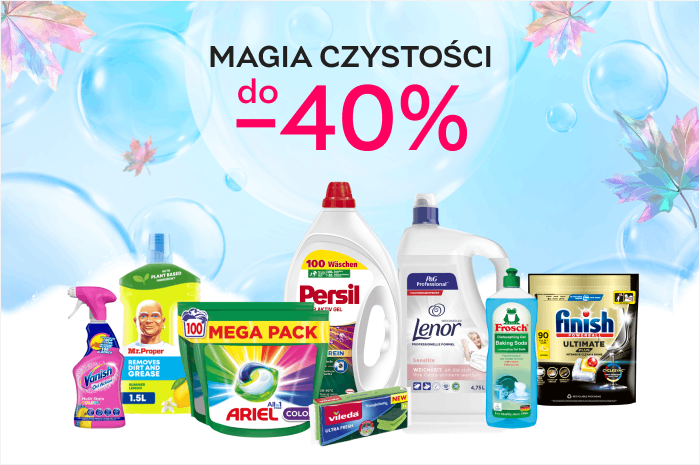 Magia czystości: do -40% na chemię gospodarczą i akcesoria do sprzątania