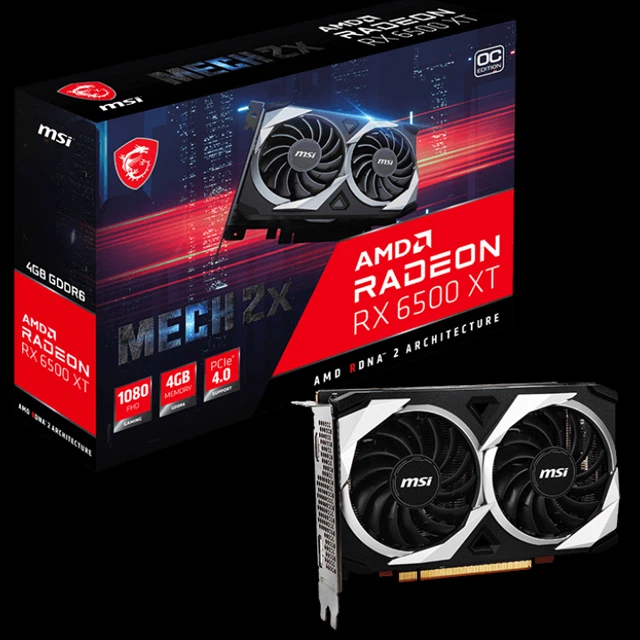 Видеокарта MSI PCI-Ex Radeon RX 6500 XT Mech 2X 4G OC 4GB GDDR6