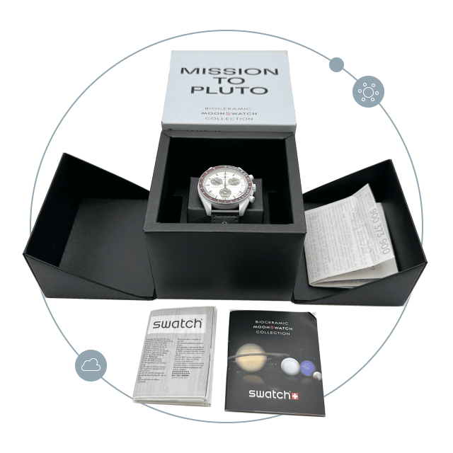 OMEGA×swatch MissiontoPluto Часы Swatch X Omega MoonSwatch Mission to Pluto (SO33M101